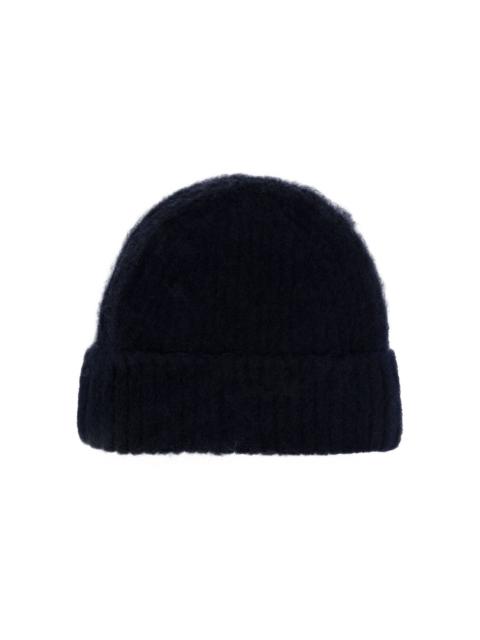 brushed-finish wool beanie