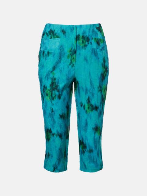 GANNI Printed capri pants