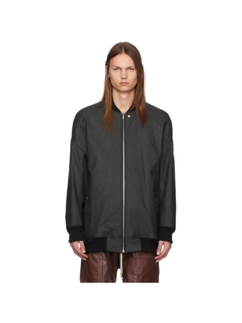 Rick Owens Black Porterville Jumbo Peter Flight Jacket