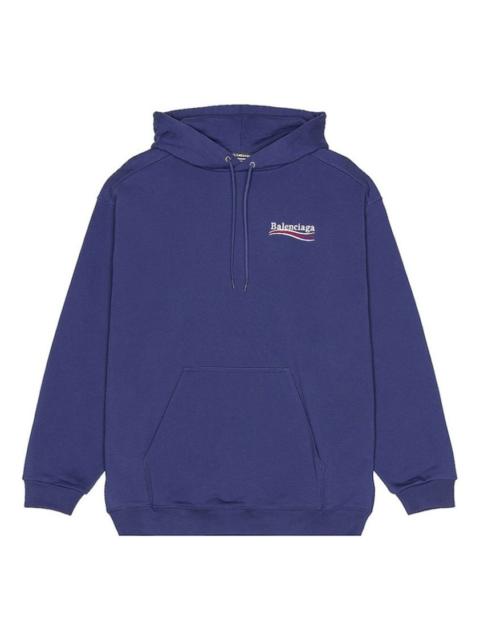 BALENCIAGA Balenciaga Political Campaign Hoodie Medium Fit 'Blue' 600583TKVI91195