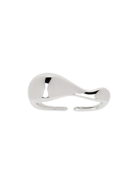courrèges Silver 3-Finger Drop Metal Ring