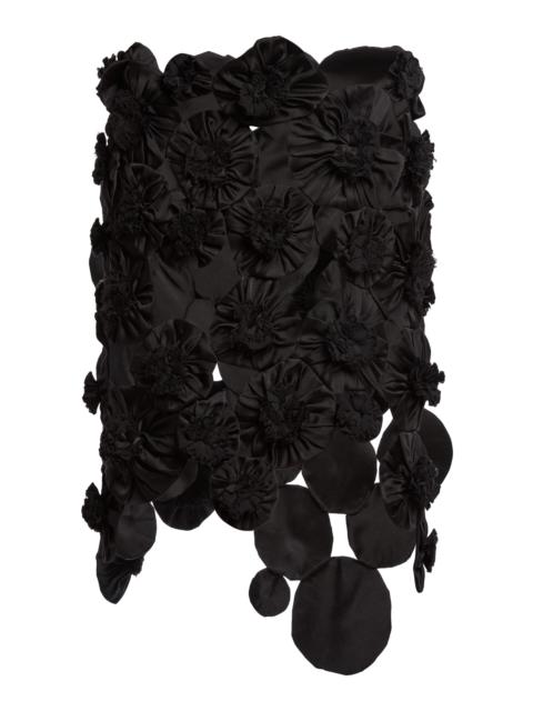 Victoria Beckham Applique Skirt black