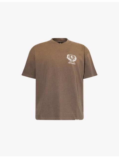REPRESENT Crest Text-Print Cotton T-Shirt