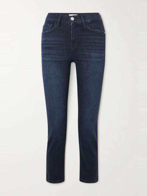 Le High cropped high-rise slim-leg jeans