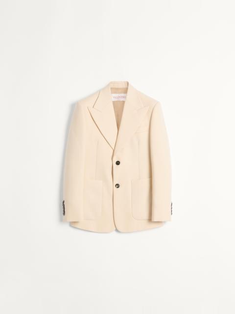 Valentino SINGLE-BREASTED WOOL GABARDINE JACKET