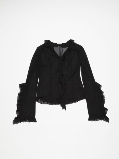 Ruffle blouse - Black