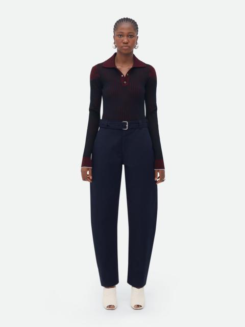 Bottega Veneta Belted Cotton Canvas Pants