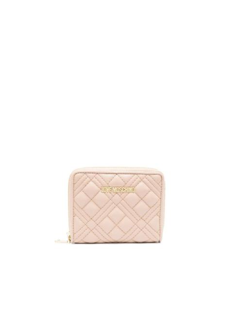 logo-plaque quilted wallet