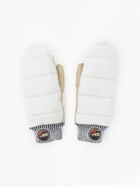 Chloé EMBROIDERED-PATCH MITTENS