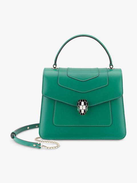 BVLGARI Serpenti Forever leather top-handle bag