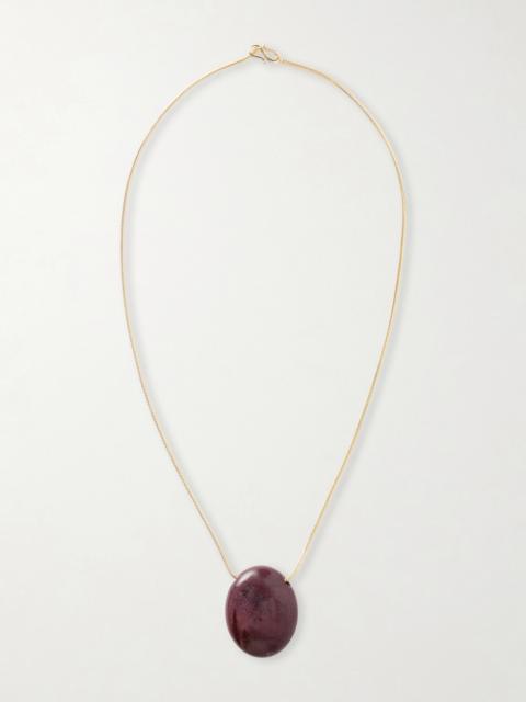 LIÉ STUDIO The Julia Gold-plated And Mookaite Pendant Necklace