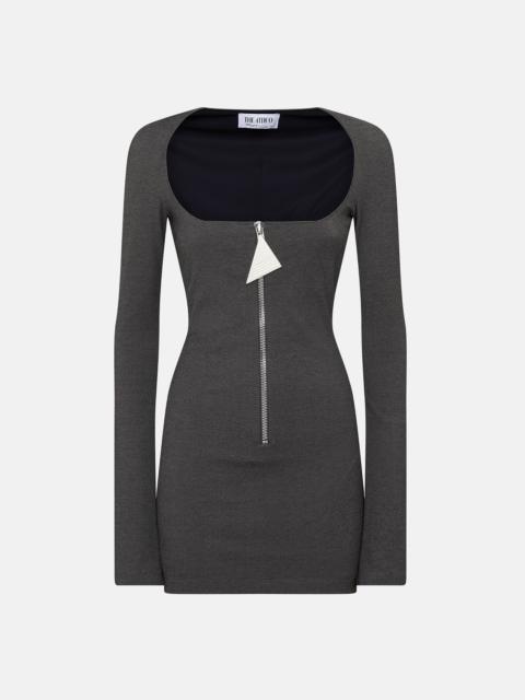 THE ATTICO BLACK AND WHITE MIDI DRESS