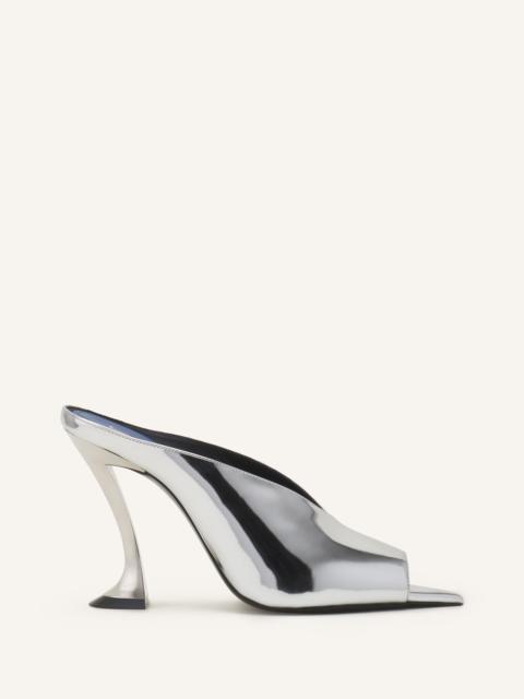 Lanvin MIDNIGHT STEP MULE IN METALLIC LEATHER
