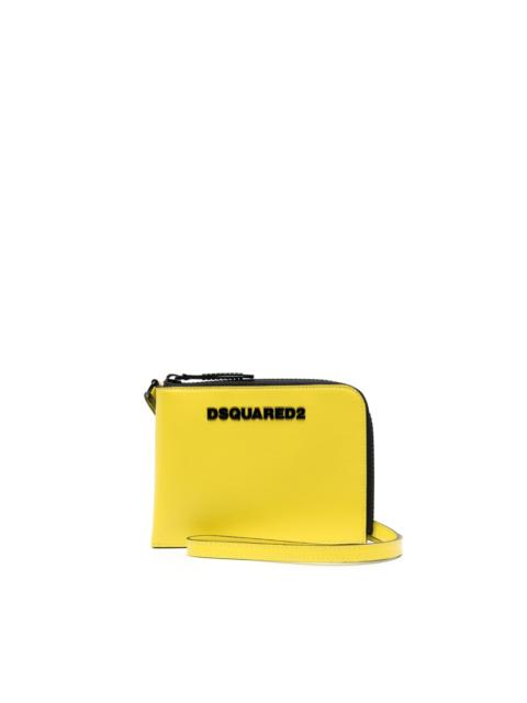 DSQUARED2 neck-strap leather wallet