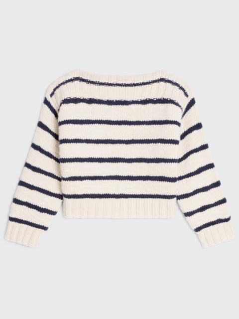 CELINE marinière boat neck sweater in cashmere