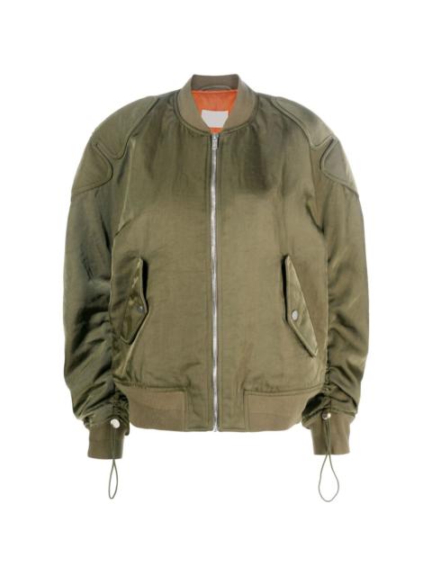 zip-up bomber jacket