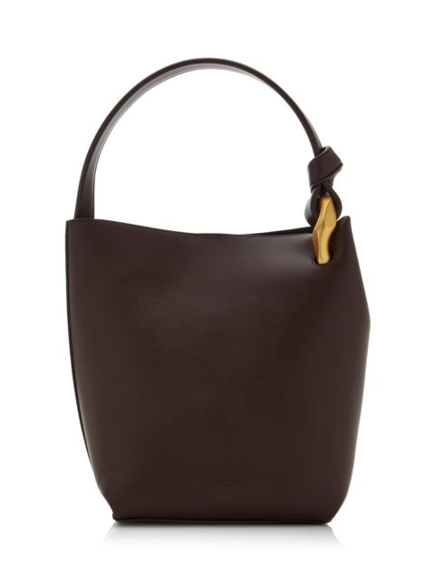 JW Anderson The JWA Corner Leather Bucket Bag brown