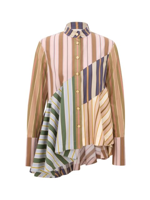 Zimmermann CLASH POPLIN PEPLUM SHIRT