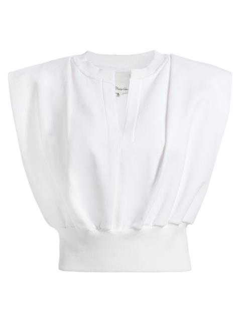3.1 Phillip Lim Women's Draped Sleeveless French Terry Top - Tofu