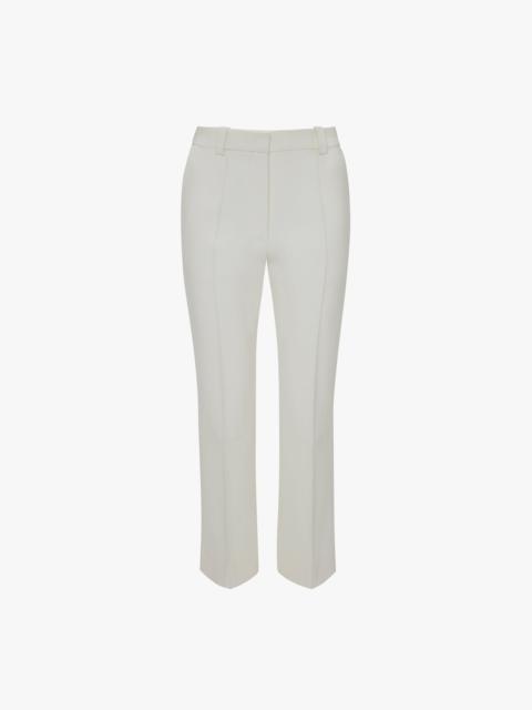 Victoria Beckham Cropped Kick Trouser In Ivory