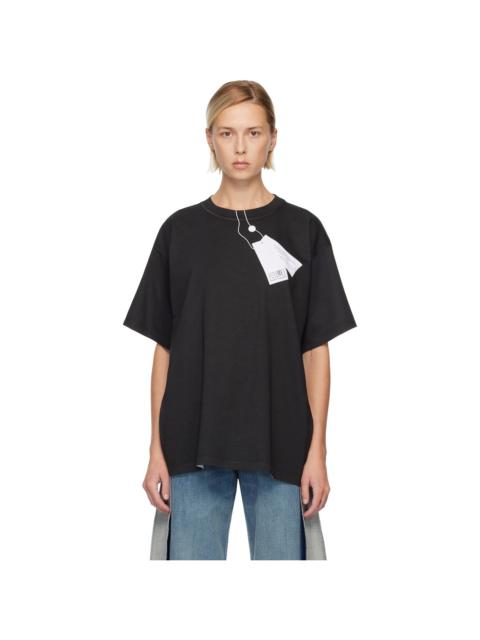 MM6 Maison Margiela Black & White Trompe l'oeil T-shirt