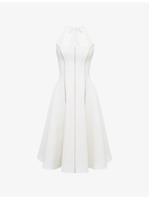 House of CB Loulou Halter-Neck Stretch-Woven Midi Dress
