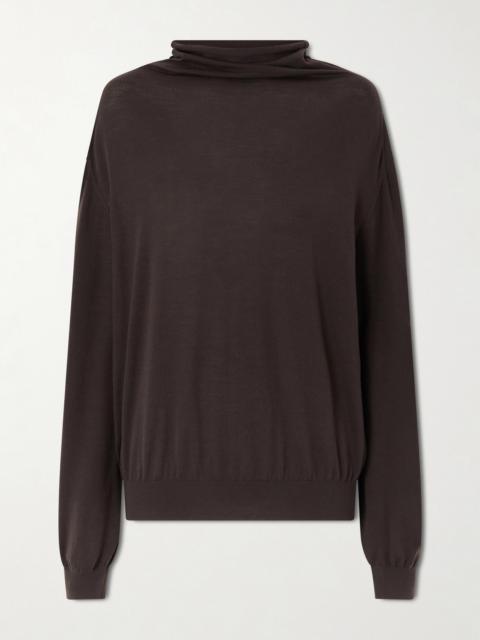 KHAITE Annette Merino Wool Turtleneck Sweater