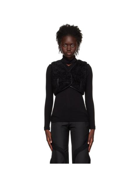 JKOO Black V-Neck Vest