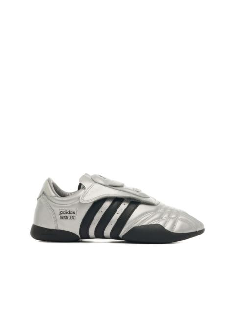 adidas three-striped sneakers