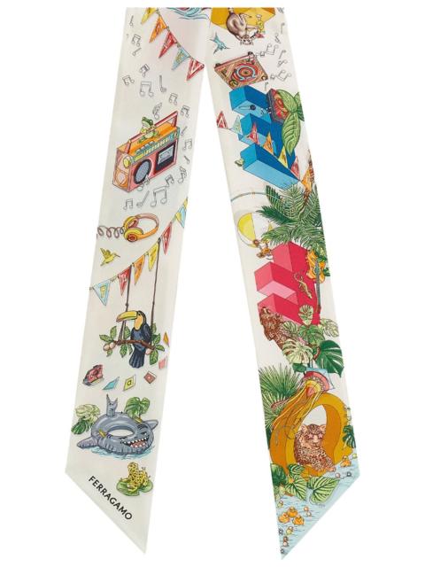 FERRAGAMO MINI SILK BANDEAU JUNGLE PARTY PRINT