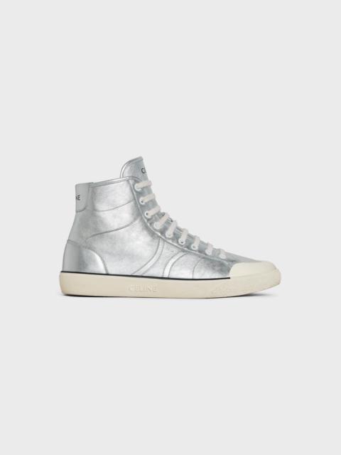 AS-02 MID LOW LACE-UP CELINE ALAN SNEAKER in Metalized Calfskin