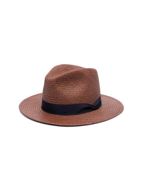 interwoven ribbon-band Panama hat