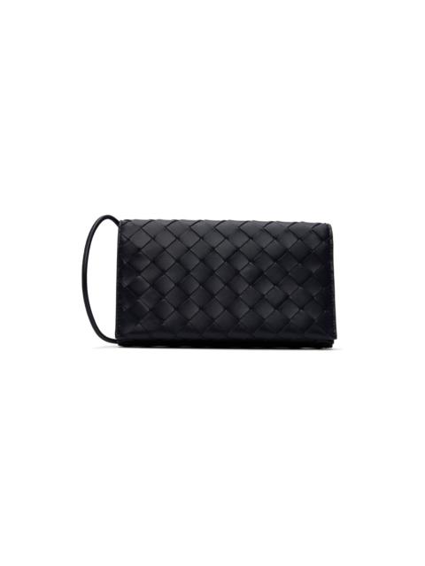 Black Wallet On Strap Bag