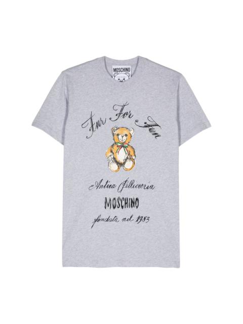 teddy bear-print T-shirt