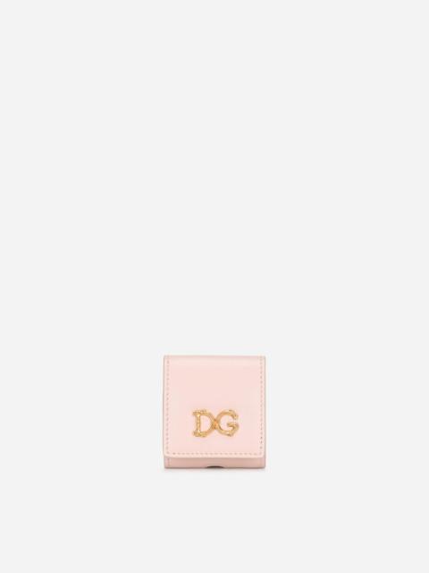 Dolce & Gabbana Calfskin airpods case with baroque DG logo