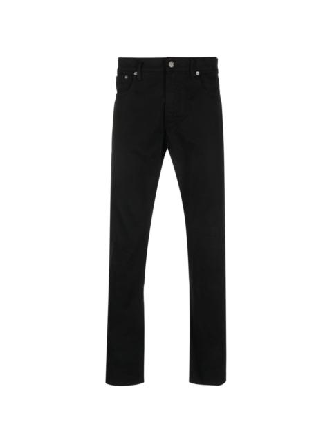 low-rise straight-leg jeans