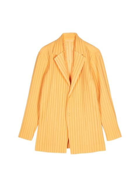 Ensemble pleated single-breasted blazer