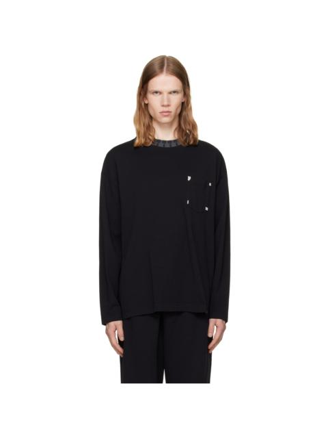 Palm Angels Black Palm Rib Long Sleeve T-shirt