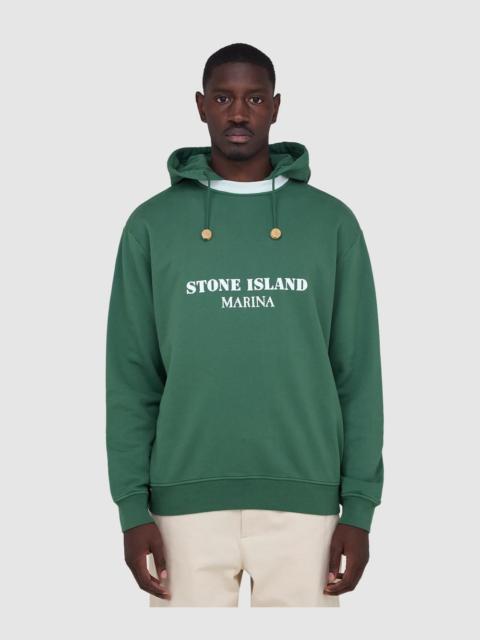 Stone Island Marina fleece garment dyed hoodie