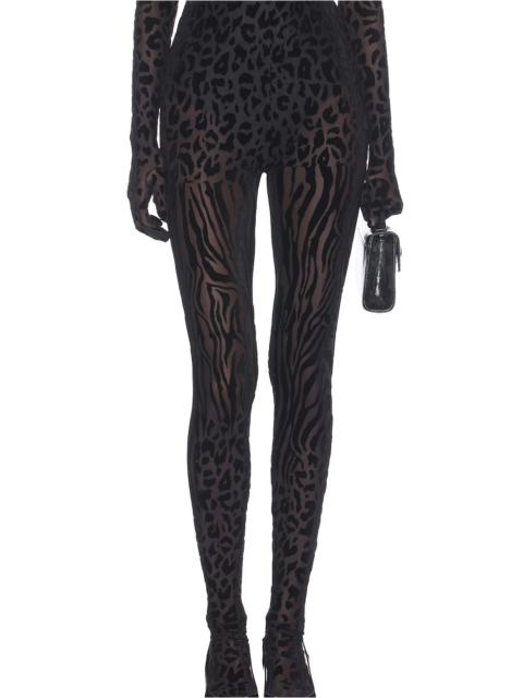 ALEX PERRY Animal Print Burnout Stocking