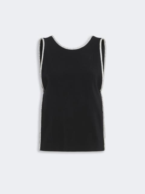 Sportmax AFA Sleeveless viscose top - BLACK