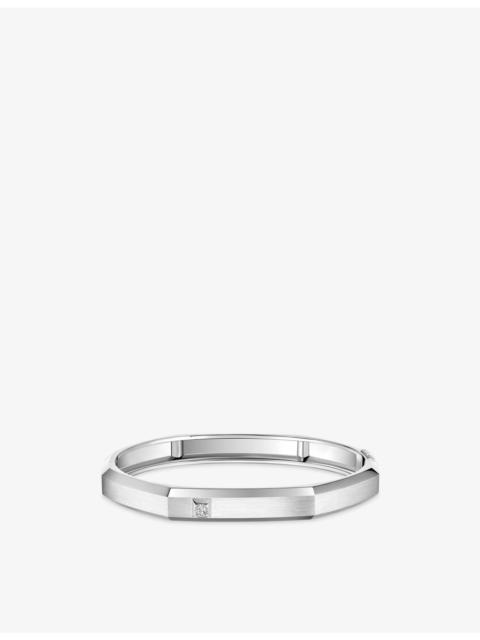 MESSIKA Moderniste Medium Brushed 18ct White-Gold And 0.05ct Diamond Bracelet