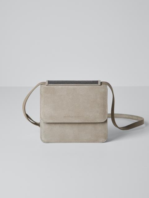 Brunello Cucinelli Suede bag with precious insert