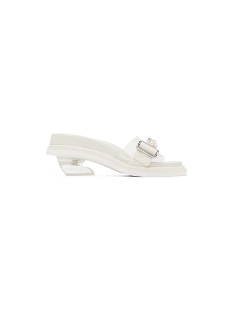 Simone Rocha Off-White Embellished Slides