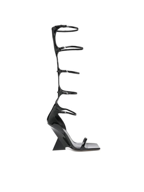 110mm patent-leather sandals