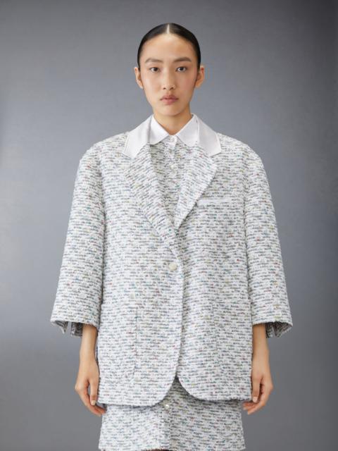 Thom Browne Sequin Tweed Overcoat