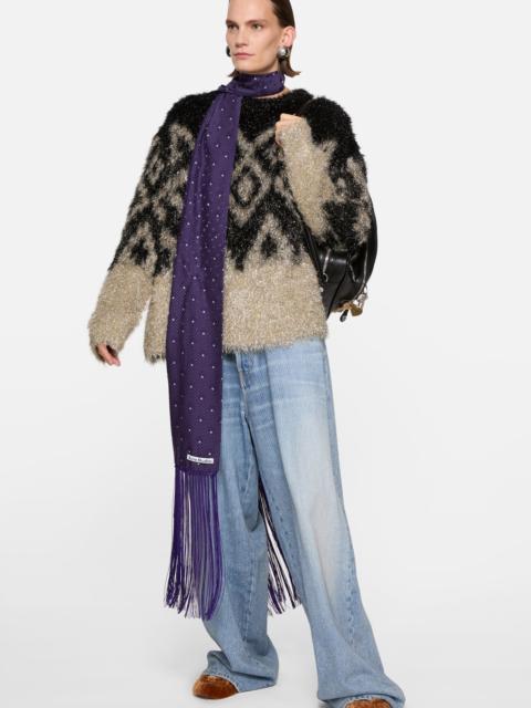 Acne Studios Metallic knit sweater - Black/gold