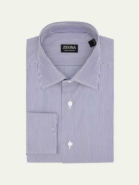 ZEGNA Men's Trofeo Comfort Cotton Pinstripe Dress Shirt