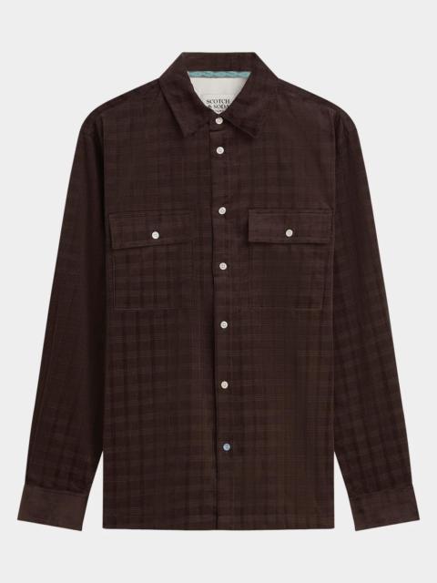 SCOTCH & SODA Men's Check Corduroy Shirt