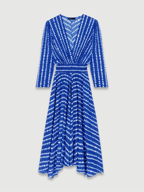 maje Asymmetrical maxi dress